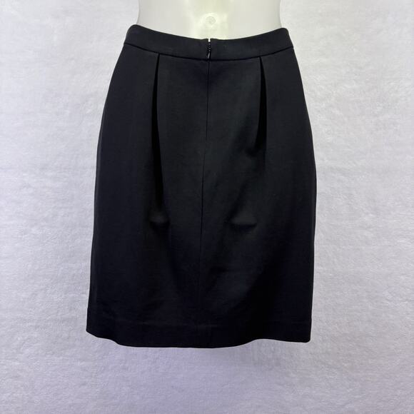 Banana Republic Structured Knee Length Pencil Skirt Black Size 2 Suit Separate - Picture 2 of 11